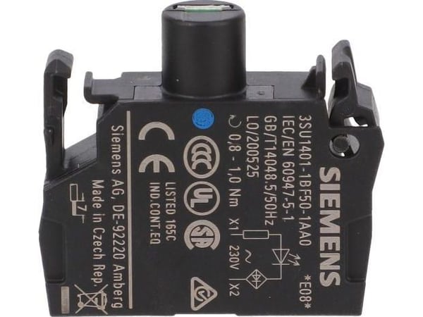 Siemens 3SU1401-1BF50-1AA0, LED-elementti, Musta, 11 g, 10 mm, 95 mm, 153 mm