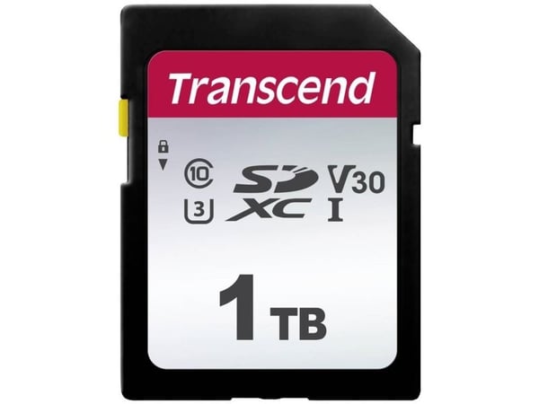Transcend 300S - Flashminnekort - 1 TB - Video Class V30 / UHS-I U3 / Class10 - SDXC UHS-I