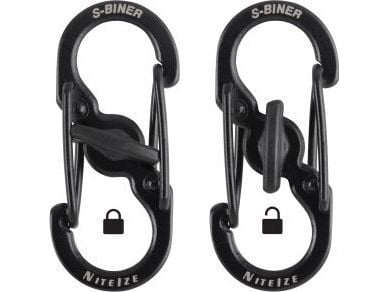 Nite Ize S-Biner Microlock - Karabinerklips - svart (en pakke 2)