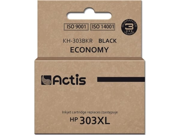 Actis KH-303BKR, Kompatibel, Sort, HP, HP ENVY Photo: 6220, 6230, 6234, 7130, 7134, 7830, 7221. HP ENVY: 7220e. HP: 303., 600 sider, Høyt (XL) utbytte