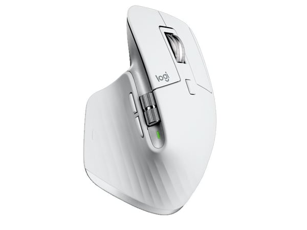 Logitech MX Master 3S - Mus - laser - 7 knapper - trådløs - Bluetooth, 2,4 GHz - Logitech BOLT-mottaker - Blekgrå