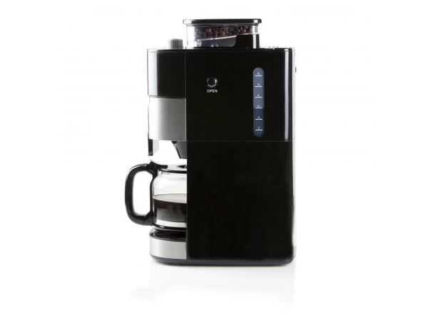 Domo DO721K, Kaffebrygger (drypp), Kaffe bønner, Malt kaffe, Innebygd kaffekvern, Sort, Rustfritt stål