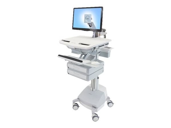 Ergotron StyleView - Vogn - åpen arkitektur - for LCD-skjerm / PC-utstyr - medisinsk - aluminium, forsinket stål, kvalitetsplast - grå, hvit, poler...