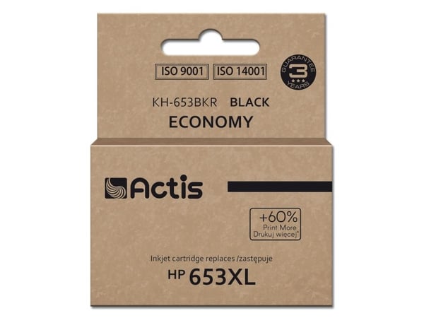 Actis KH-653BKR, Kompatibel, Sort, HP, HP DeskJet Plus Ink Advantage: 6000, 6075, 6475., 575 sider, Høyt (XL) utbytte