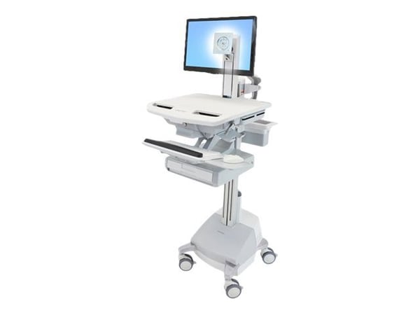 Ergotron StyleView - Vagn - Konstant kraftteknik - för LCD-skärm/PC-utrustning - med LCD-led, fack (1x1), EU - låsbar - medicinsk - aluminium, zink...