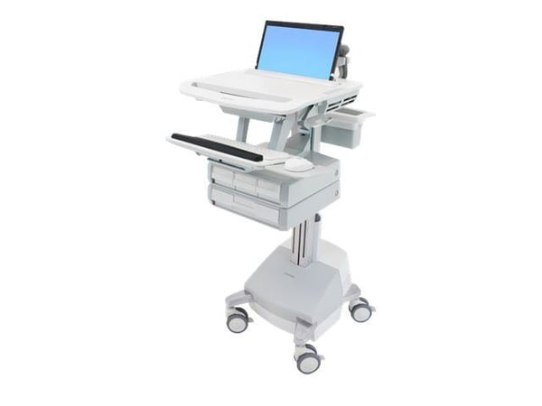 Ergotron StyleView - Vagn - öppen arkitektur - för notebook/tangentbord/mus - medicinsk - aluminium, zinkpläterat stål, kvalitetsplast - grå, vit, ...