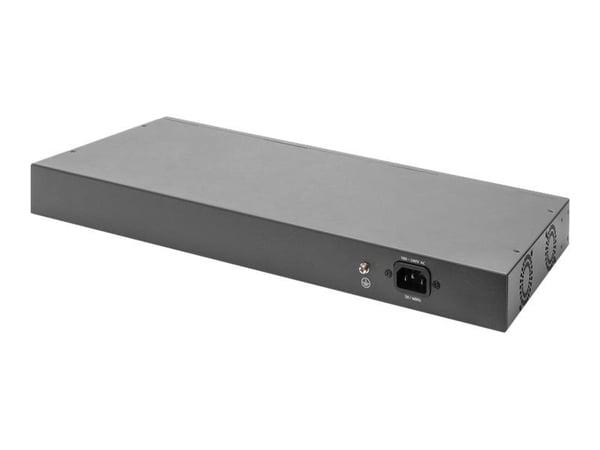 DIGITUS DN-80221-3 - Switch - Styrt - 24 x 10/100/1000 + 2 x 10/100/1000/SFP (opplink) + 2 x SFP (mini-GBIC) (opplink) - stasjonær, rackmonterbar