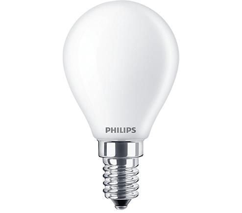 Philips LEDs Candles & Luster - LED-lyspære - form: P45 - mattslipt finish - E14 - 6.5 W (ekvivalent 60 W) - klasse E - varmt hvitt lys - 2700 K