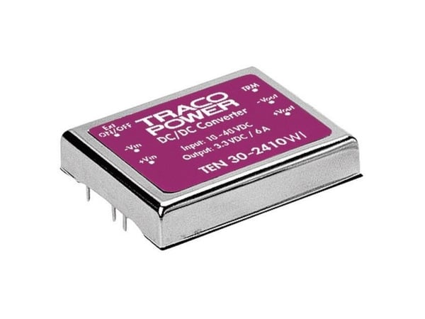 TracoPower TEN 30-2412WI DC/DC-muunnin, piirilevy 24 V/DC 12 V/DC 2,5 A 30 W Lähtöjen määrä: 1 x