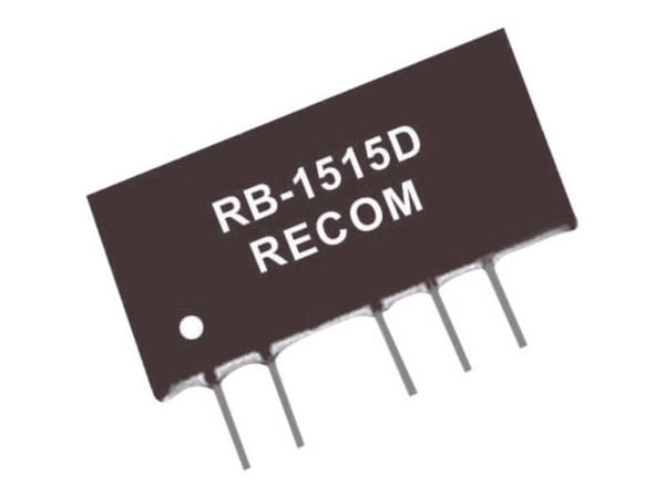 Recom International RB-0512D 1 W DC/DC-muunnin, SIP7 RB-0512D 5 V +/- 12 V +/- 42 mA - tulo-/lähtöjännite 1 W