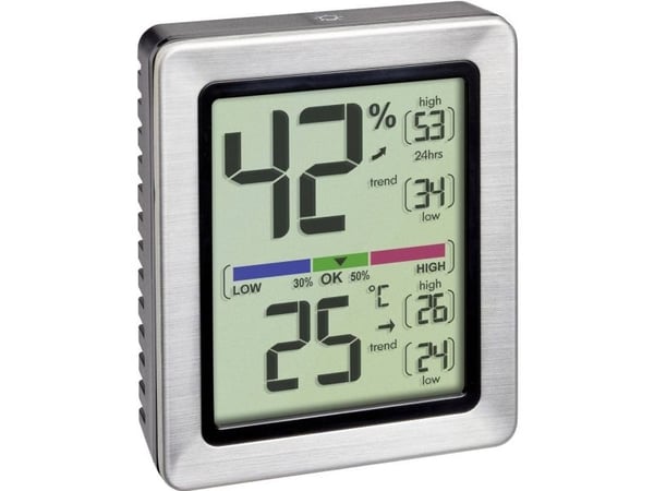 TFA Dostmann EXACTO Termo-/hygrometer Sølv