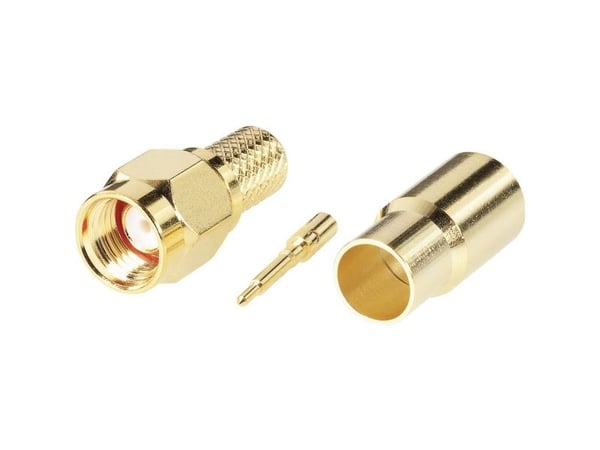 TRU COMPONENTS 1579347 SMA-liitin Pistoke, suora 50 Ω 1 kpl
