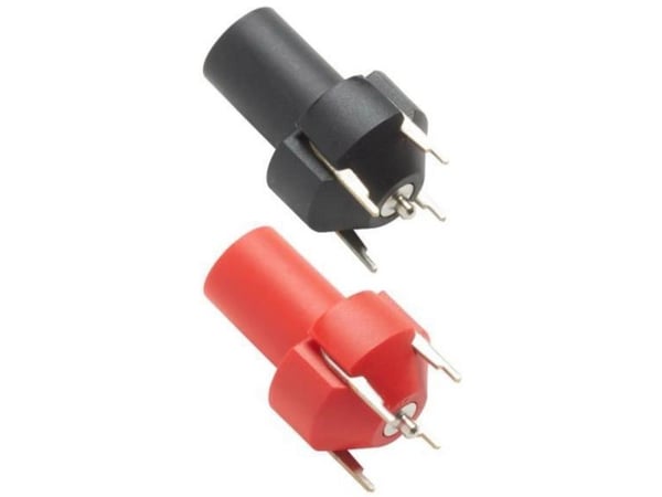 Pomona Electronics 73096-2 inline 4 mm säkerhetskontakt för PCB röd (73096-2)