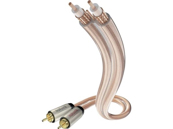 in-akustik Star - Ljudkabel - RCA hane till RCA hane - 1.5 m - skärmad - transparent