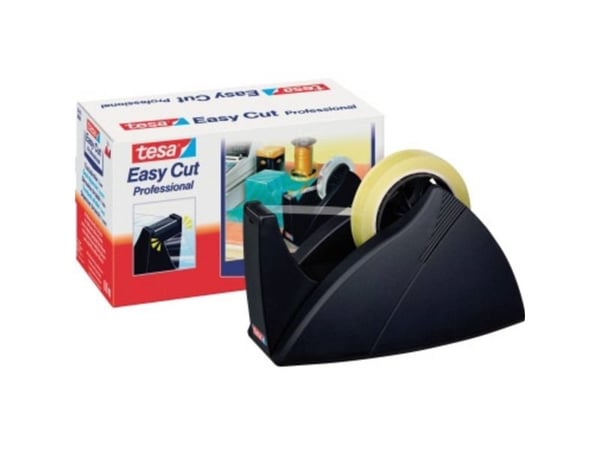 Tesa Easy Cut - Dispenser - skrivebord - svart