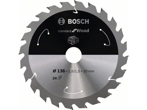Bosch RUNDSAVKLINGE ACCU STD TRÆ 136X20MM 24T 136X20MM 24T