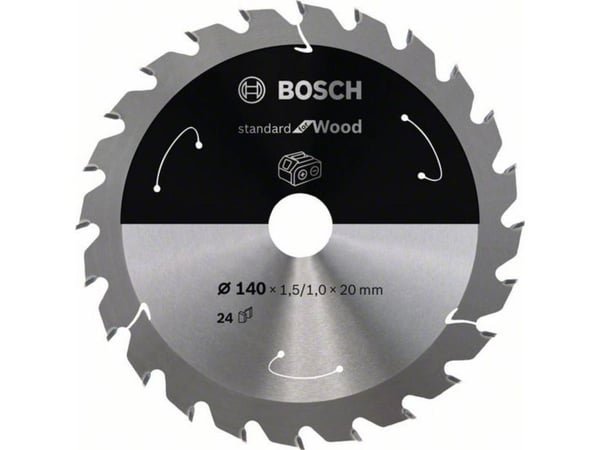 Bosch RUNDSAVKLINGE ACCU STD TRÆ 140X20MM 24T 24T