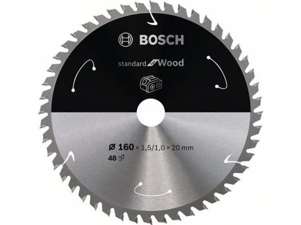Bosch RUNDSAVKLINGE ACCU STD TRÆ 160X20MM 48T 48T