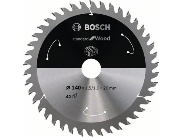 Bosch RUNDSAVKLINGE ACCU STD TRÆ 140X20MM 42T 42T