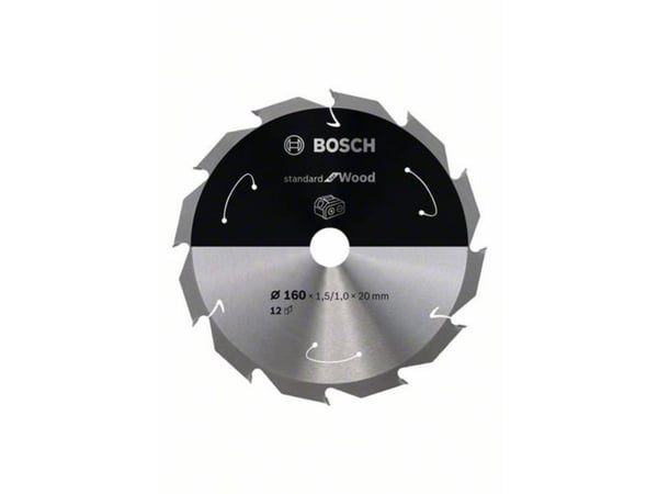 Bosch RUNDSAVKLINGE ACCU STD TRÆ 160X20MM 12T