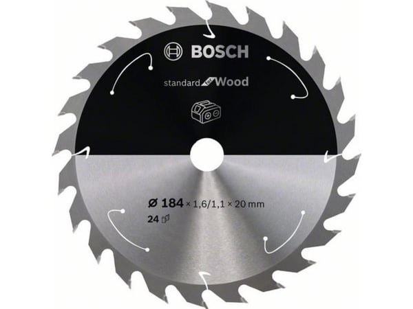Bosch RUNDSAVKLINGE ACCU STD TRÆ 184X20MM 24T 24T