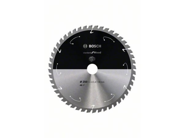 Bosch RUNDSÅG BLAD ACCU STD WOOD 250X30MM 48T