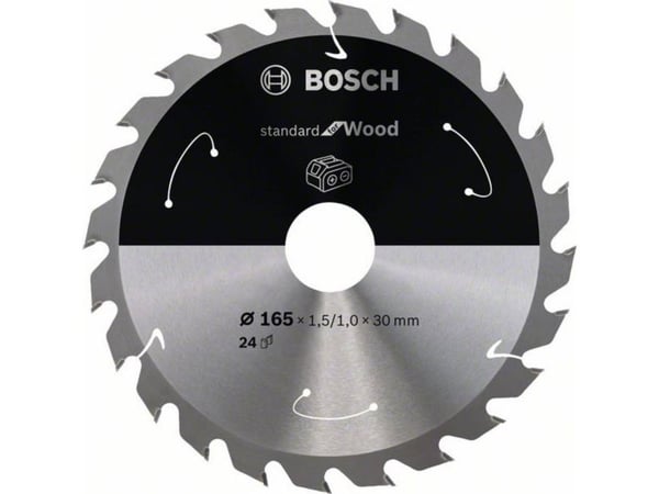 Bosch RUNDSAVKLINGE ACCU STD TRÆ 165X30MM 24T