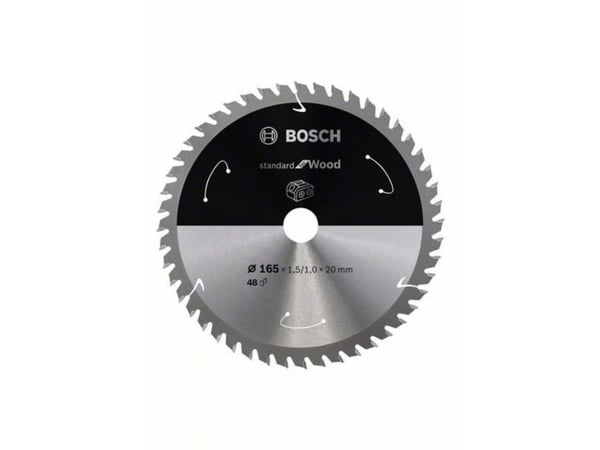 Bosch RUNDSAVKLINGE ACCU STD TRÆ 165X20MM 48T 48T