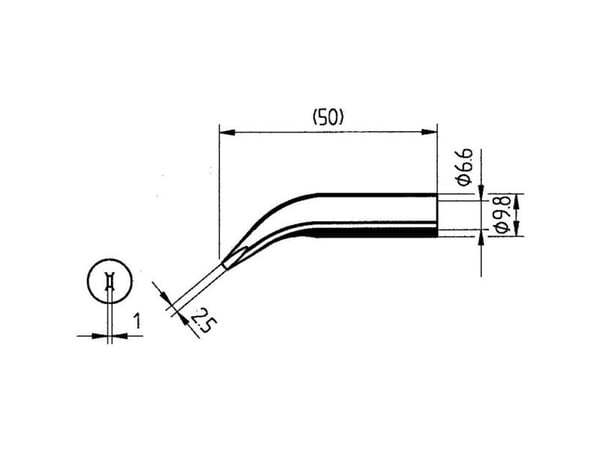 ERSA 0832WD lödspets mejselform, böjd 1 st