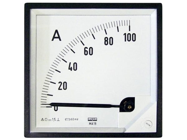 Lumel MA19 100A/60mV panelmeter 96 x 96 mm 100 A/DC (60 mV) dreiespole