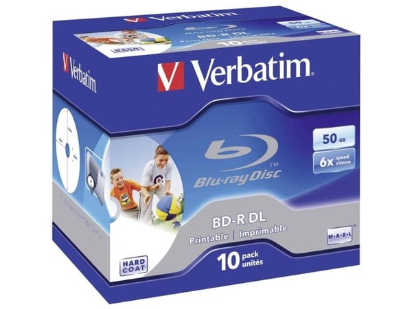 Verbatim - 10 x BD-R DL - 50 GB 6x - mustesuihkukäyttöön tarkoitettu tulostuspalkki - cd-levyt