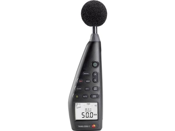 Testo 816-1, Digitalt, A-vektende, C-weighting, Hurtig, Sakte, 30 - 130 dB, 1,4 dB, 0,1 dB