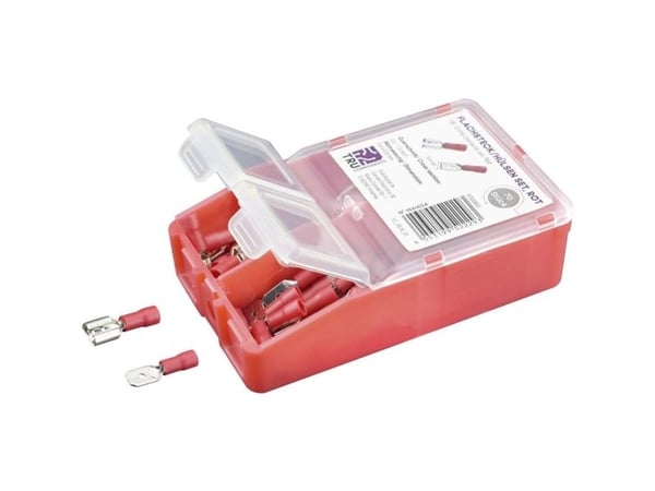 TRU COMPONENTS TC-6646616 klemme-/tilkoblingsstykker sortiment 0,50–1,50 mm² rød 140 stk