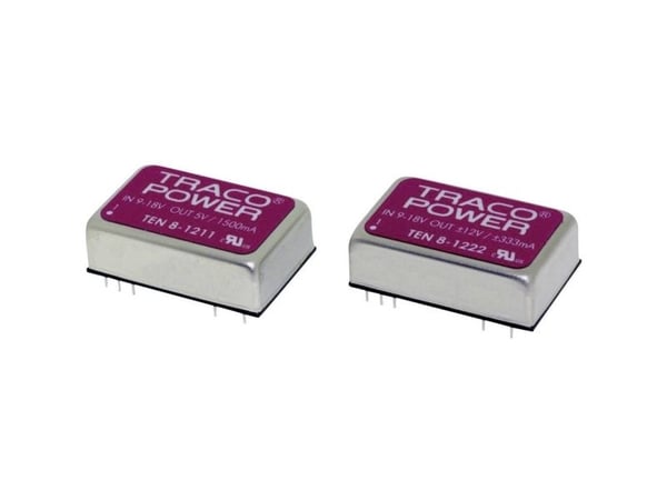 TracoPower TEN 8-7212WI DC/DC-muunnin, piirilevy 110 V/DC 12 V/DC 666 mA 8 W Lähtöjen määrä: 1 x
