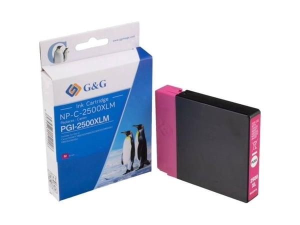 G&amp;G 1C2500M, Pigmenttipohjainen muste, 20,4 ml, 2000 sivua, 1 kpl, yksittäispakkaus
