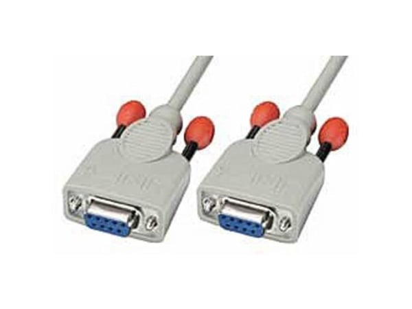 Lindy 3m Null modem cable, Valkoinen, 3 m, Naaras, Naaras