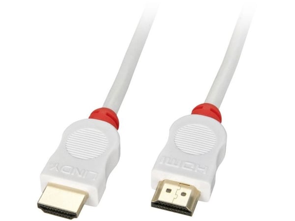 Lindy 41412, 2 m, HDMI Type A (Standard), HDMI Type A (Standard), Rød, Hvit