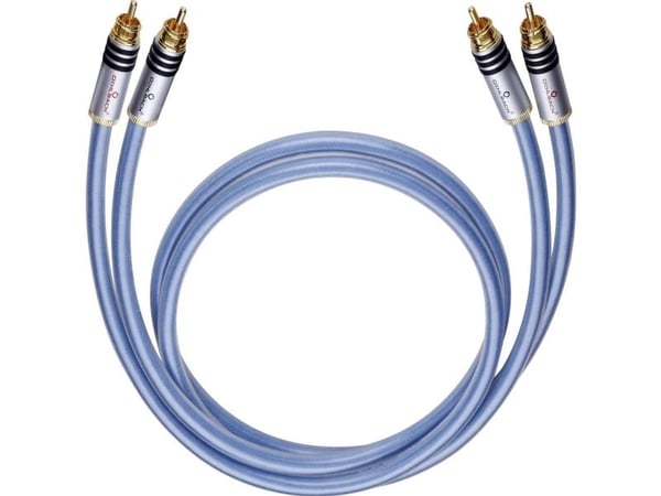 OEHLBACH XXL Series 2 RCA Cool Silver, 2 x RCA, Hankjønn, 2 x RCA, Hankjønn, 0,75 m, Sølv