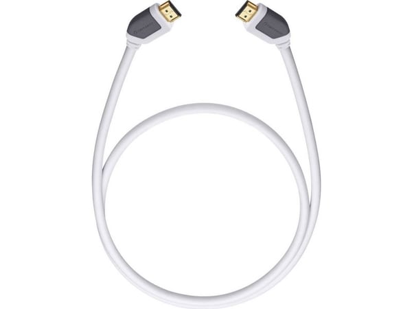 OEHLBACH 92573, 2,2 m, HDMI Type A (Standard), HDMI Type A (Standard), 3D, 18 Gbit/sek., Hvid