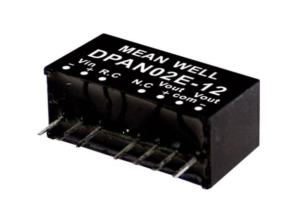 MEAN WELL DPAN02E-05, 2 W, 5 V, 0.2 A, RoHS, 2576 kpl, 2576 pk