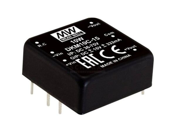 MEAN WELL DKM10C-12, 36 - 75 V, 10 W, 12 V, 0,42 A, RoHS, 18 g