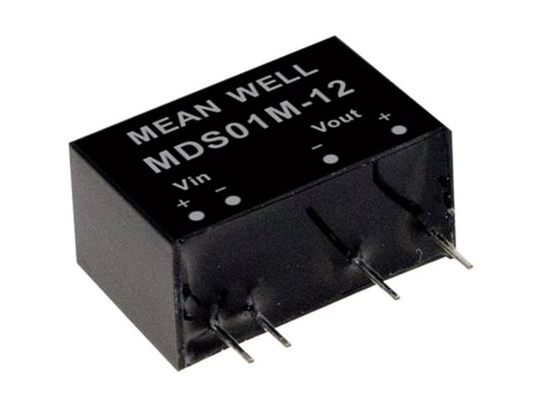 MEAN WELL MDS01N-15, 21,6 - 26,4 V, 1 W, 15 V, 0,067 A, RoHS, 3000 stk