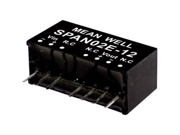 MEAN WELL SPAN02E-12, 2 W, 12 V, 0,167 A, RoHS, 2576 pk