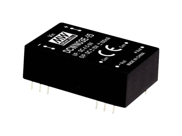 MEAN WELL DCWN03E-05, 3 W, 5 V, 0,3 A, RoHS, 700 kpl