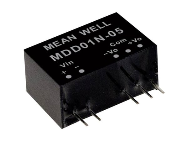 MEAN WELL MDD01M-09, 10,8 - 13,2 V, 1 W, 9 V, -0,056 A, RoHS, 3000 stk