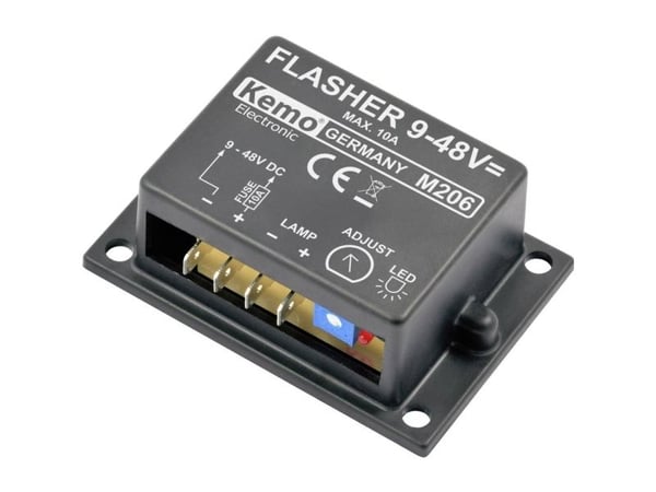Kemo M206 blinkljus byggsats, variant: färdig enhet, 9 V/DC, 48 V/DC
