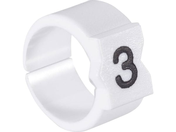 TE Connectivity STD12W-2 Merkintäklipsi Painettu 2 Ulkohalkaisija-alue 4,50-6 mm 127922-000