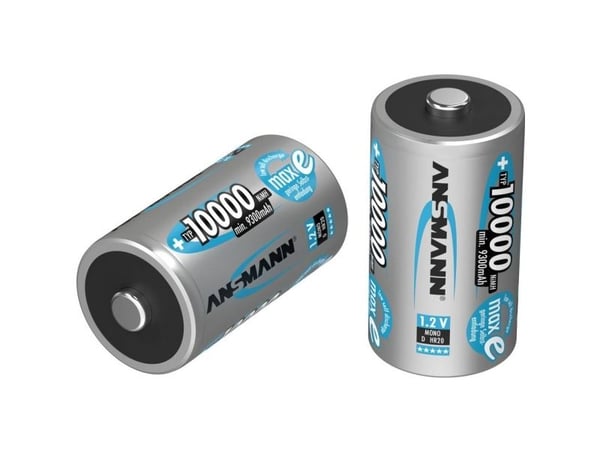 Ansmann Akku NiMH Mono/D 10.000 mAh, D / HR20, D, Nikkelmetallhydrid (NiMH), 1,2 V, 1 stykker, 10000 mAh