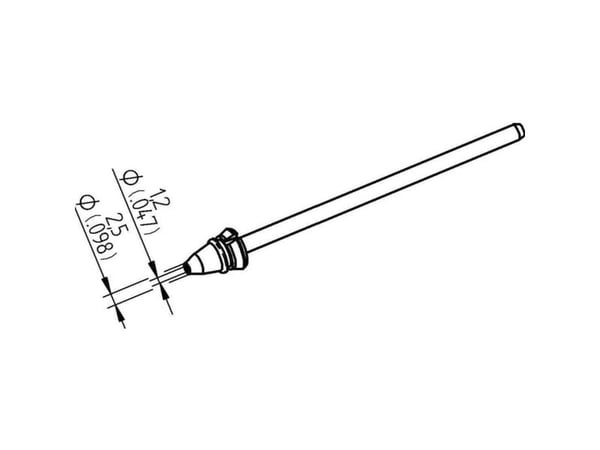 Ersa loddespiss 0742ED1225H/SB konisk, spisslengde 79,25 mm, 1 stk