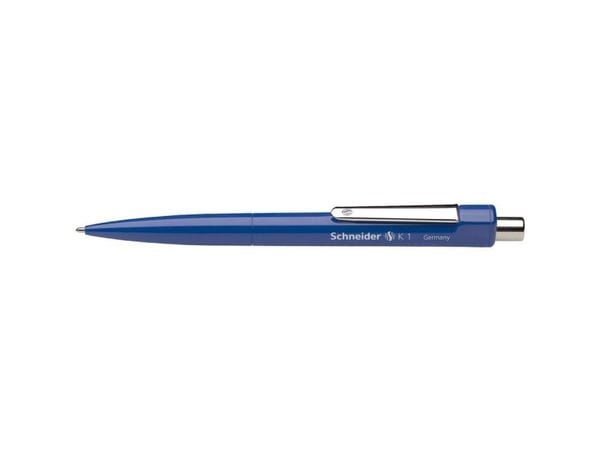 Schneider K 1 - Kulepenn - blå - medium - retraktil